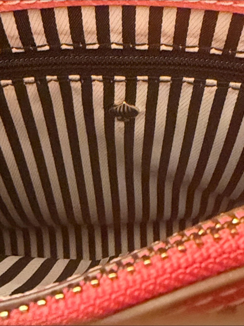 kate spade Coral-Peach Leather Satchel with Removable Strap - Picture 7 of 13